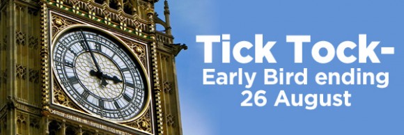 Tick Tock- Early Bird ending 26 August